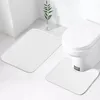 Sublimatie badkamer mat set wc-brilhoezen thermische transfer 3 stuks badkamer sets wit blanco home decor groothandel A02