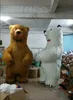 Costumes da mascote 2m 2.6m 3m Urso polar inflável traje de mascote traje de halloween partido jogo vestido roupas carnaval natal adultos tamanho