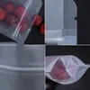 100Pcs Zip Lock Stand Up Bag Frosted Plastic Resealable Self Seal Tear Notch Food Storage Doypack Candy Bean Tea Package Pouches