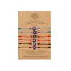 5 ensemble (6 pièces/ensemble) tressé à la main turc chanceux mauvais œil amitié Bracelets ensemble pour les femmes bijoux cadeau