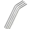 DHL navire 100 pcs/lot pailles en acier inoxydable pailles à boire 8.5 "réutilisable ECO métal boisson pailles Bar boissons fête cerf