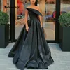 Vestidos de gala svarta prom klänningar enkla satin prom klänning vestido formatura klänning för prom robe de soiree