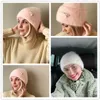 EnjoyFur Dames Winter Warm Knit Hoeden Real Angora Wol Vrouwelijke Caps Mode Cuffed Casual Merk Ski Skull Mutsen 211119