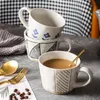 Muggar japanska handmålning keramik kaffekoppar vintage frukost dricka te mjölk vatten kök kontor dricker retro heminredning