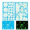 2021 Lysande Juldekorationer Elk Snowflake Glass Sticker Xmas Static Window Wall Stickers