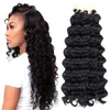 6 paquetes de extensiones de cabello de ganchillo de onda profunda de 20 pulgadas Kinky Curl cabello trenzado sintético para mujeres de moda 1184426