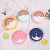 Festa Favor Empurre Bubble Toys Squishy Stress Reliever Anti-Stress Rainbow Fidget Brinquedo Coin Bolsa Bolsa De Papel Presentes de Natal