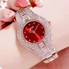 GEDI Orologi da donna di marca Top Luxury Orologio da polso in cristallo con strass pieno Regalo Orologio da donna Relogio Feminino Montre Femme 210310