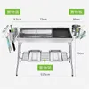 High Quality BBQ Charcoal Grill Portable Foldable Stainless Steel Barbecue Stove Shelf for Outdoor Garden Family Party 139 V2
