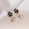 boucles d'oreilles noires pour dames