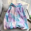 EWQ Spring New Hip Hop Hoodies Fashion Printing Tie färgad casual hooded Sweatshirt Men Streetwear Wild Loose Pullover Top LJ200808