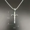 Anhänger Halsketten Männer Jungen Jesus Kreuz Halskette Edelstahl Gold Silber Farbe Box Kette Religiöse Christian Schmuck Geschenke