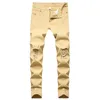 Men039s Jeans Man Swag Mens Designer Märke svart Skinny Ripped Destrud Stretch Slim Fit Hop Pants with Holes For Men Fashion 7440303