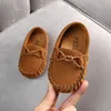 ULKNN otoño nuevos zapatos de guisantes para niños niños niñas zapatos casuales grandes niños tendón inferior zapatos de bebé marea marrón rosa azul 210303
