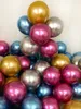 50 stks/set Ballon Groothandel Glanzende Metalen Parel Latex Ballonnen Dikke Chroom Metallic Kleuren Lucht Ballen Globos Verjaardagsfeestje Decoratie 0042