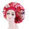 Beauty Print Women Satin Bonnet Extra Large Big Flower Turbantes Headwear Bandana Hair Care Soft Hats Chemo Hair Accessory