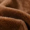 Cappotto da donna in vero shearling di pecora al 100% Giacca casual Autunno Inverno Manica lunga con risvolto in pelliccia Capispalla in lana femminile con orsacchiotto 211203