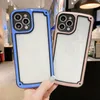 Luxury Transparent Phone Case For Apple iPhone 11 12 Pro Max mini SE 2020 X XR XS Max 7 8 Plus Camera Candy Color