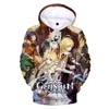 Gorąca gra Gensshin Impact Bluzy Bluzy Mężczyźni Kobiety 3D Drukuj Gensshin Impact Bluza Przyczynowe Anime Hoodie Dress Clothes Y0804