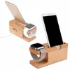 Universal Bamboo Mobile Phone Holder Charging Dock Stand Station Bamboo Base Charger Holder DHL 5367951