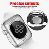 TPU Clear Watch Cases voor Apple Smartwatch 7 6 5 4 3 2 1 SE Ultra Slanke Volledige Overdekte Beschermhoes Compatibel met Iwatch 41 45 38 40 42 44mm