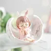 Cute Angel Figurines Resin Girl Statue Mini Garden Accessories Christmas Decorations Modern Home Decor Children Bedroom Decor 210811