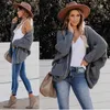 FitShinling Batwing Manga Boho Bolos Cardigan Cardigan Bolsos Oversize Casaco de Inverno Torção Solta Vintage Long Cardigans Mulheres 211007