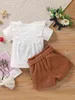 Baby rack Trable Tee PaperBag талия Beeted Shorts она