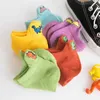 Chegada 5-pack criança criança adorável dinossauro bordado doces multicolor meias para 9m-6y crianças 210528