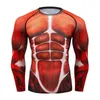 Brand New Men's Compression Set Running Collants Workout Fitness Training Survêtement Manches Longues Chemises Sport Suit rashgard kit Y1221