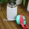 DIY 350ML Дети Sippy Cup 12oz Сублимация Детские водяные бутылки Тумблеры с соломенной крышкой Кружки из нержавеющей стали Изолированные пустые чашки GGA3852