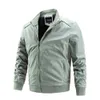 春の夏の男性の薄いジャケットのカジュアル軽量ソリッドカラースタンドカラースリムフィットsコート服ファッション210909