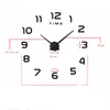 Wall Clocks Frameless Large 3D DIY Clock Adjustable Size Self-Sticking Acrylic Jumping Seconds Movement Modern Home Decor LXY9