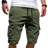 Mens Militares Carga Shorts Mens Beach Shorts Loose Work Casual Calças Curtas Multi-Pocket Sports Fitness Shorts 210315