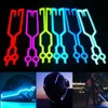 Capacetes de motocicleta Ciclismo Capacete LED luz fria piscando reflexivo luminoso adesivo tira modificada decoração impermeável