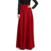 Maxi lange rokken geplooid voor vrouwen polka dot wijn rode hoge taille een lijn lente zomer elegante faldas jupes saias plus size 5XL 210527