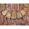 15PCS strand Gold Titanium Dragon Blood Stone Slice DIY Necklace,Raw Stones Graduated Loose Beads Pendants Jewelry Charms