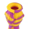 water smoking pipe glass bong straight hookah bowls silicone hose joint 8.8" The bee shape wax burner