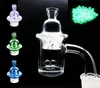 10mm 14mm 18mm male female 25mm XL Beveled Edge Quartz Banger nail with colorful Cyclone Carb Cap & terp pearls for water dab oil rig bong