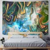 Magic Psychedelic Tapestry vägg hängande naturlig lyx gouache landskap tapestry trippy tapestry konst hem vägg dekor 210609