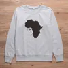 Женские толстовки толстовки Афро Lady Graphic Unisex Africa Map Print Женщины Streetwear Melanin Crewneck Pullovers Tops