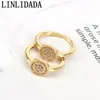 10Pcs Dainty CZ Micro Pave Round Heart Finger Ring for Women Gold Color Knuckle Rings 2021 Wedding Jewelry Party Accessories