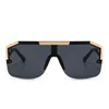Luxury Designer One-Piece Solglasögon för Män Kvinnor Hartslins Halvram Solglasögon Anti UV400 Unisex Adumbral JC6922