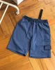 Herren Shorts Trainingshose Sommer Strandhose mit Budge Seitentasche Pullover Hose Unisex Outwears Street Short Pant Kordelzug Ad232L