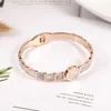 Tjp New Arrivals Hot Women 316 Stainless Steel Bangle Bracelet Crystals Zircon High Quality Rose Gold Bangle for Gift Jewelry Q0717