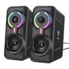 Portable Speakers LED Desktop Computer Gaming Wired 3.5mm Jack Accessory Stereo