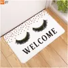 Sholisa Anti Slip Bath Mat Badrumsmatta matta 3D Tryckt Beauty Eye Eyelash Water Absorption Badrumsmatta Mattan vardagsrum 200923