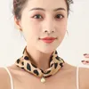 Scarves Silk Scarf Pearl Necklace Thin Style Pendant For Women's Decoration