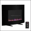 Fireplace Sets Accessories 35 Inch 1400W Arc Surface Wall Mounted Indoor Electronic Heater Desktop Fake Wood Fireplace With Remote3708998