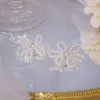 Stud Exquisite Pendientes de Bowknot Romántico para Mujeres Diseñador Creatividad Lujo Joyería de alta calidad S925 Aguja Fiesta de boda